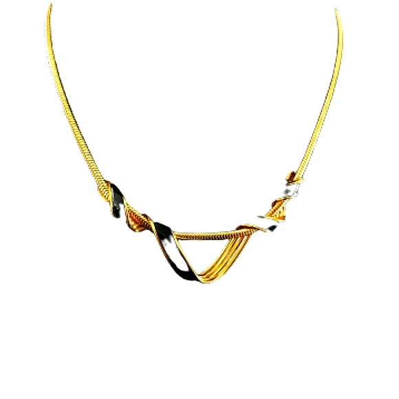 VTG MONET Gold and Black Enamel NECKLACE - Picture 7 of 10